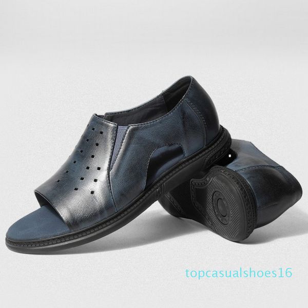 summer mens sandals 2019 new genuine leather hollow out gladiator shoes breathable male outdoor slip on beach sandals footwear t16, Black
summer mens sandals 2019 new genuine leather hollow out gladiator shoes breathable male outdoor slip on beach sandals footwear t16, Black