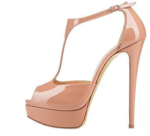 2019 open toe t-strap platform woman patent leather pumps extremely high heels t-bar wedding dress shoes nude yellow fuchsia blu, Black
2019 open toe t-strap platform woman patent leather pumps extremely high heels t-bar wedding dress shoes nude yellow fuchsia blu, Black