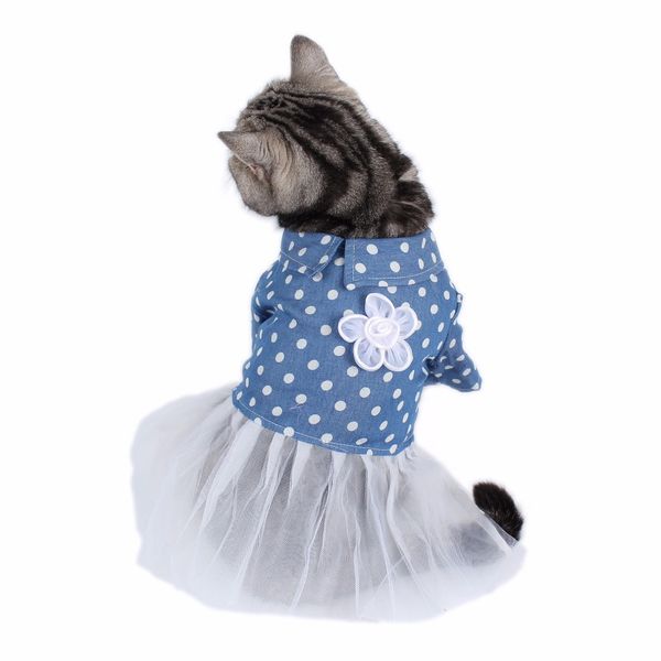 

pipifren small cats clothes dresses lace wedding princess skirt for pets party dress cats dog clothes katten kleding kedi