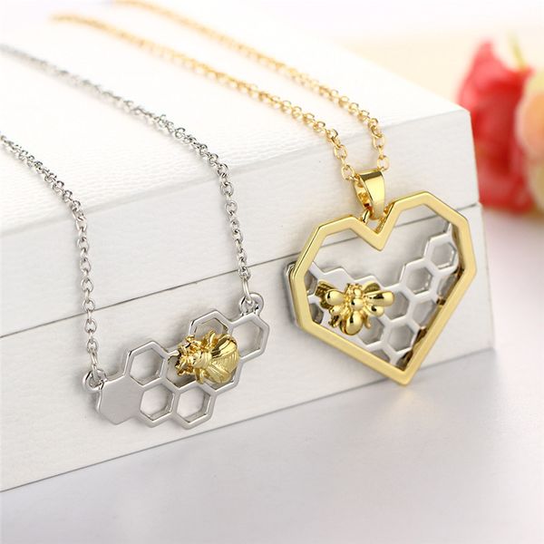 crazy 2020 women necklace heart gold/silver color honeycomb bee animal pendant 45cm jewelry party prom gift
crazy 2020 women necklace heart gold/silver color honeycomb bee animal pendant 45cm jewelry party prom gift