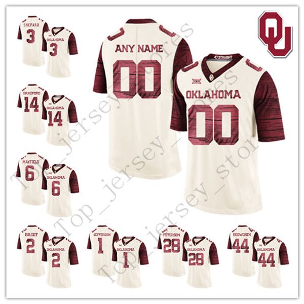 Пользовательские печати Оклахома Sooners Любой Название Номер 6 Baker Мэйфилд 14 Сэм Брэдфорд 1 Kyler Мюррей 7 Спенсер Rattler Американский футбол Джерси
Пользовательские печати Оклахома Sooners Любой Название Номер 6 Baker Мэйфилд 14 Сэм Брэдфорд 1 Kyler Мюррей 7 Спенсер Rattler Американский футбол Джерси