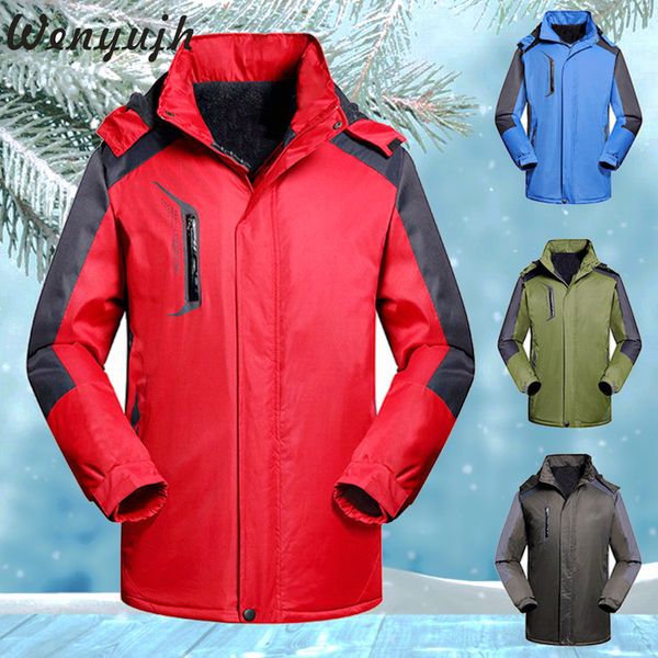 wenyujh 2019 mens winter fleece waterproof jacket outdoor sport warm coat hiking camping male jackets autumn outwear long sleeve, Black;brown
wenyujh 2019 mens winter fleece waterproof jacket outdoor sport warm coat hiking camping male jackets autumn outwear long sleeve, Black;brown