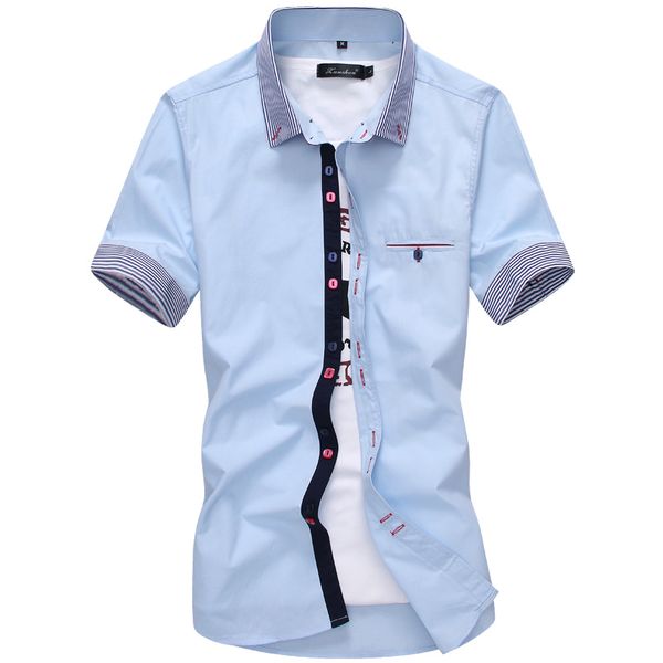 summer new turn down collar short sleeve striped men casual shirts soft comfortable male clothes chest pocket, White;black
summer new turn down collar short sleeve striped men casual shirts soft comfortable male clothes chest pocket, White;black