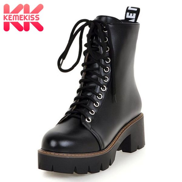 kemekiss size 34-43 woman high heel boots platform thick heels round toe mid calf botas fashion short boots women shoes, Black
kemekiss size 34-43 woman high heel boots platform thick heels round toe mid calf botas fashion short boots women shoes, Black