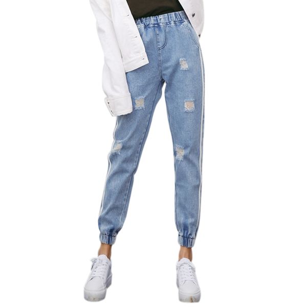 kwomen casual denim pant vintage holes jeans spring summer high waist ripped jean ladies white striped side bottom s-xxl, Blue
kwomen casual denim pant vintage holes jeans spring summer high waist ripped jean ladies white striped side bottom s-xxl, Blue