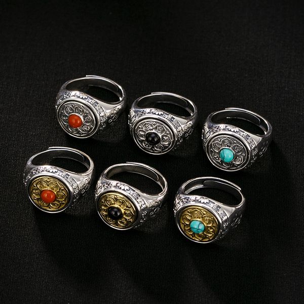 silver s925 sterling silver bronze six word mantra ring retro personality trend domineering male transfer opening ring, Golden;silver
silver s925 sterling silver bronze six word mantra ring retro personality trend domineering male transfer opening ring, Golden;silver