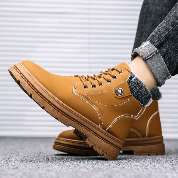 men boots warm fur snow boots leather shoes motorcycle ankle male footwear winter mens shoe work booties, Black
men boots warm fur snow boots leather shoes motorcycle ankle male footwear winter mens shoe work booties, Black