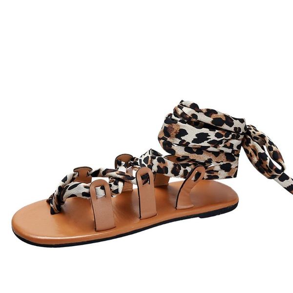 sagace boots sandals women fashion leopard print bandage flat heel roman sandals ladies beach footwear female vintage sandalias, Black 
sagace boots sandals women fashion leopard print bandage flat heel roman sandals ladies beach footwear female vintage sandalias, Black