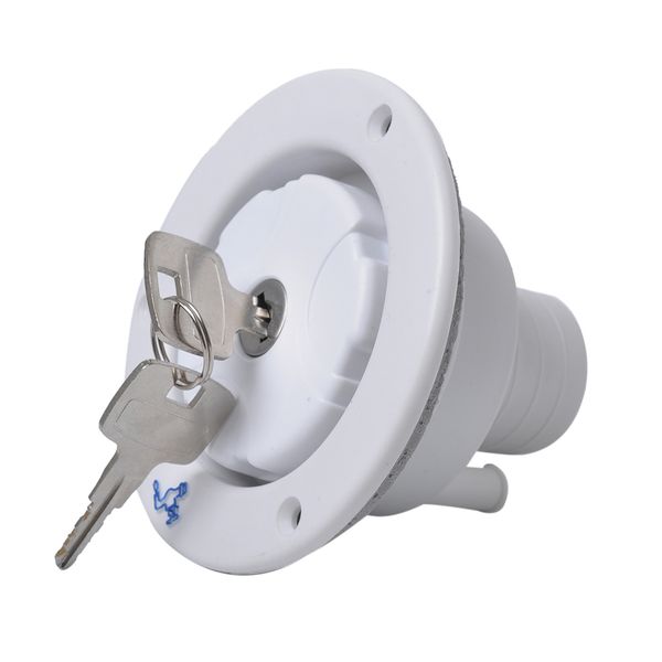 white round gravity city water inlet fill dish hatch lock rv trailer