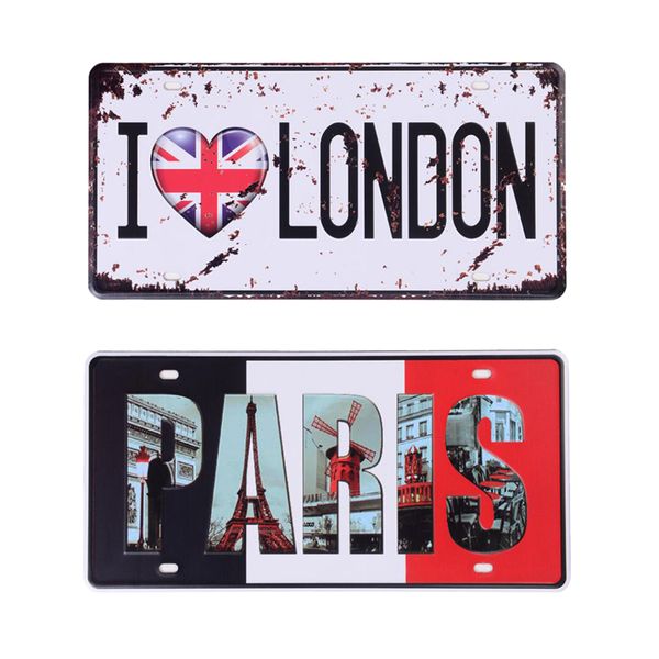 2pcs tin sign plaque pub bar wall decor poster for home club 15 x 30 cm