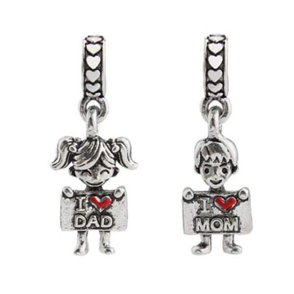 i love dad i love mom beads charm fit pandorx for bracelets bangle boys girls big hole bead 20pcs/lot statement jewelry accessories, Black
i love dad i love mom beads charm fit pandorx for bracelets bangle boys girls big hole bead 20pcs/lot statement jewelry accessories, Black