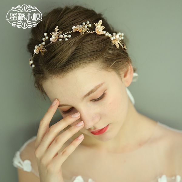 wedding party beaded pearl gift woman lady diamond flower leaf hair jewelry for bride acting initiation graduation yy-136, Slivery;golden 
wedding party beaded pearl gift woman lady diamond flower leaf hair jewelry for bride acting initiation graduation yy-136, Slivery;golden