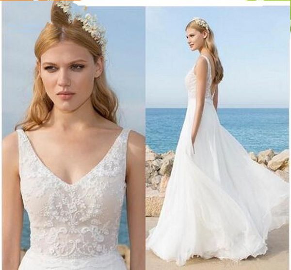 2019 new hila gaon chiffon beach wedding dresses backless v-neck a-line floor length wedding gowns bridal dresses vestidos de fiesta, White
2019 new hila gaon chiffon beach wedding dresses backless v-neck a-line floor length wedding gowns bridal dresses vestidos de fiesta, White
