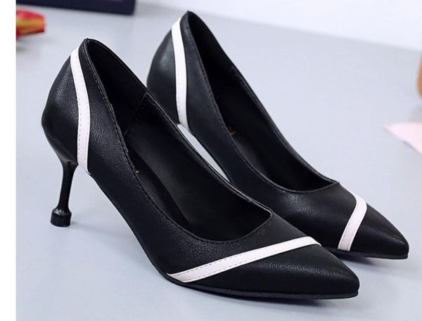 2019 women's shoes in spring and autumn with new style high heel fine heel pointed end @291, Black
2019 women's shoes in spring and autumn with new style high heel fine heel pointed end @291, Black