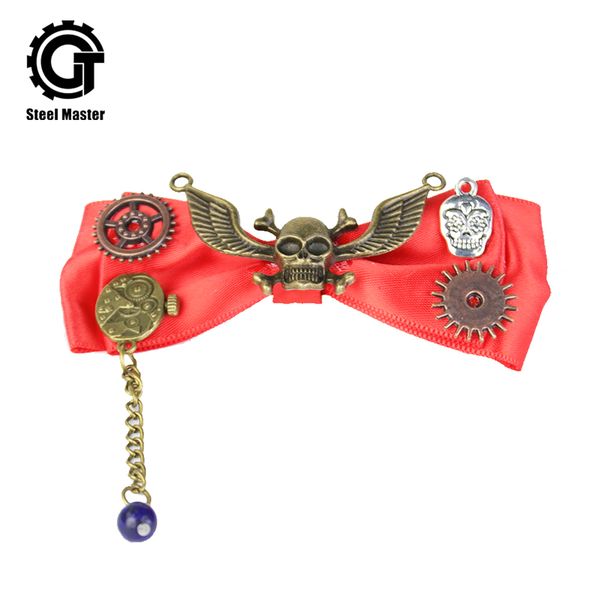new steampunk fabric bow duckbill clip hairpin skull skull headdress halloween red hairpin, Golden;white
new steampunk fabric bow duckbill clip hairpin skull skull headdress halloween red hairpin, Golden;white