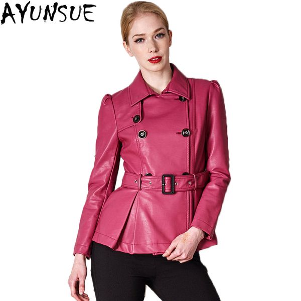 ayunsue leather jacket women fashion new 2017 long double breasted trench coat womens pu jackets windbreaker lx1219, Black
ayunsue leather jacket women fashion new 2017 long double breasted trench coat womens pu jackets windbreaker lx1219, Black