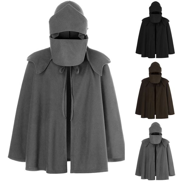 men pure color mask irregular patchwork loose bat sleeves hooded retro cape coat autumn winter portability warm fashion, Black;brown
men pure color mask irregular patchwork loose bat sleeves hooded retro cape coat autumn winter portability warm fashion, Black;brown