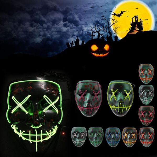 halloween mask light up party the purge election year luminous mask el wire horror horror bloody club christmas grimace
halloween mask light up party the purge election year luminous mask el wire horror horror bloody club christmas grimace
