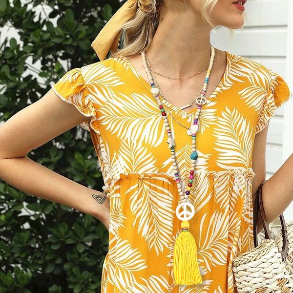 wooden beads tassel colorful necklace female cross heart star pine stone pendant bohemia hanging ornaments, Silver
wooden beads tassel colorful necklace female cross heart star pine stone pendant bohemia hanging ornaments, Silver
