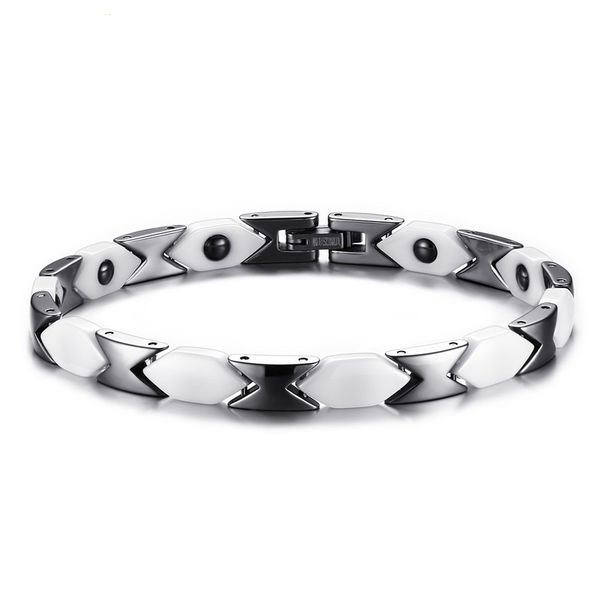 6MM White Black Color Fashion Lady's Hematite Ceramic Bangle Stainless Steel Bracelet Watchband Jewelry Gift for Girls Boys J004
6MM White Black Color Fashion Lady's Hematite Ceramic Bangle Stainless Steel Bracelet Watchband Jewelry Gift for Girls Boys J004