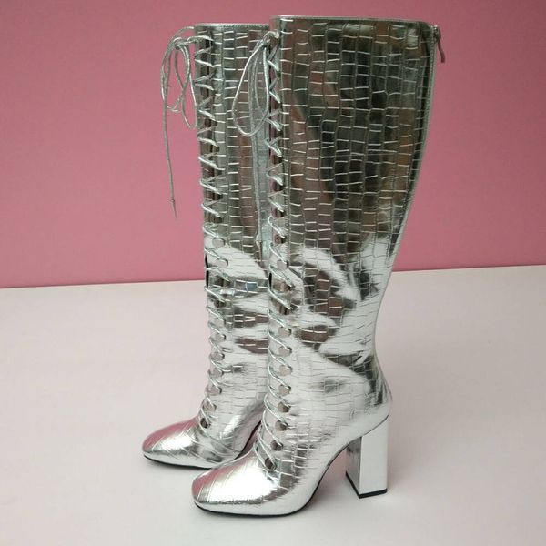 sarairis 2020 plus size 43 shoes woman boots female cross-tied high heels knee high boots women shoes, Black
sarairis 2020 plus size 43 shoes woman boots female cross-tied high heels knee high boots women shoes, Black