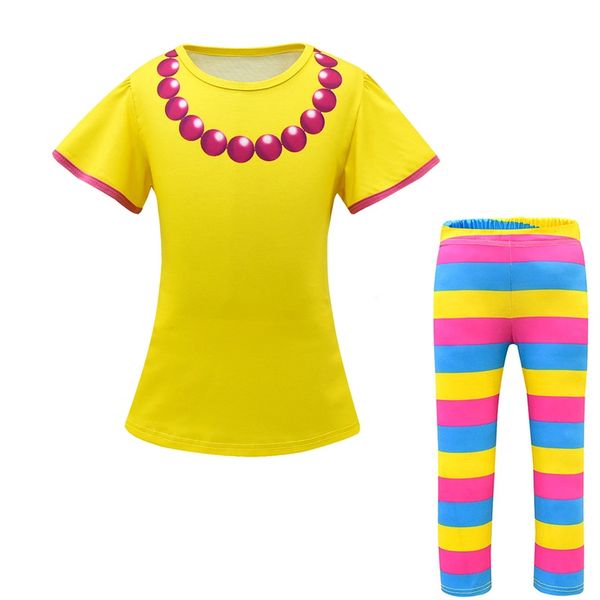 muababy cartoon girls t-shirt and rainbow pants 2 packs children swing flared fancy dress clothes set kids girl nancy costume, White
muababy cartoon girls t-shirt and rainbow pants 2 packs children swing flared fancy dress clothes set kids girl nancy costume, White