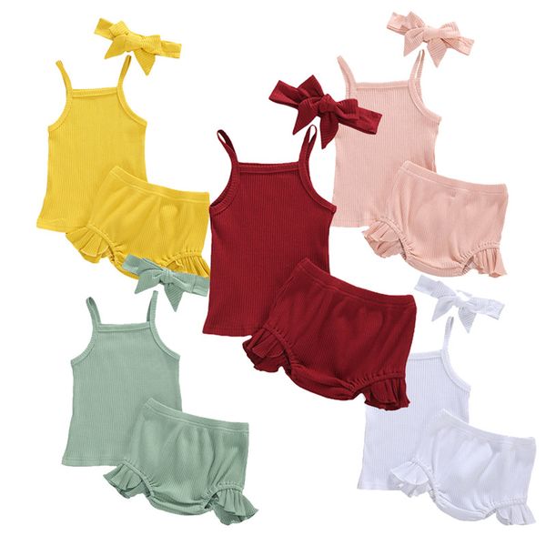 clothing sets born toddler baby girl ribbed knitted clothes cotton solid sleeveless sling t-shirt shorts 2pcs ruffled edge, White
clothing sets born toddler baby girl ribbed knitted clothes cotton solid sleeveless sling t-shirt shorts 2pcs ruffled edge, White