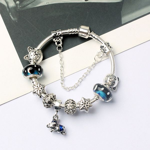 2019 bohemian style fashion elephant panda bracelet star moon glass beads bracelet diy tiger animal bead, Black
2019 bohemian style fashion elephant panda bracelet star moon glass beads bracelet diy tiger animal bead, Black