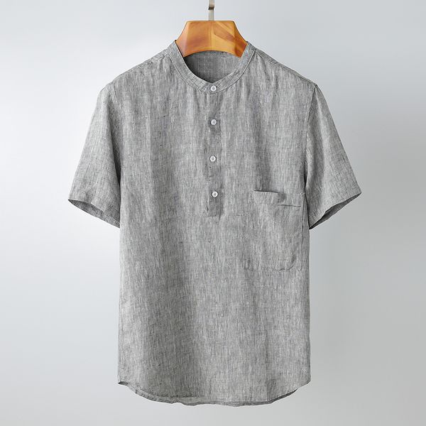 100% linen с коротким рукавом рубашки мужчины 2020 summer stand collar сплошной серый карманный украшения повседневный пуловер рубашка, White;black
100% linen с коротким рукавом рубашки мужчины 2020 summer stand collar сплошной серый карманный украшения повседневный пуловер рубашка, White;black