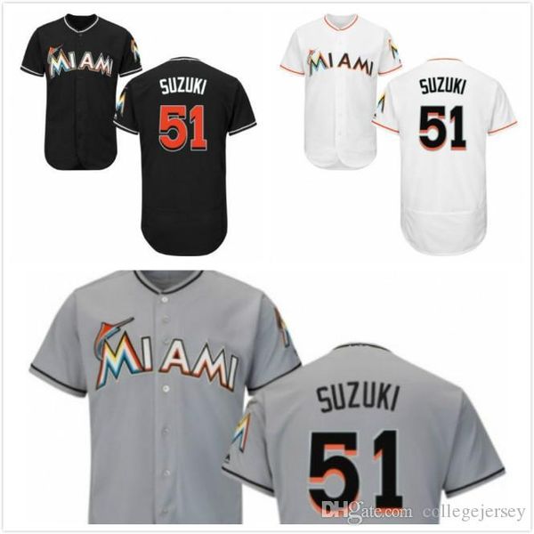 51 ichiro suzuki flexbase jersey white black gray, Blue;black