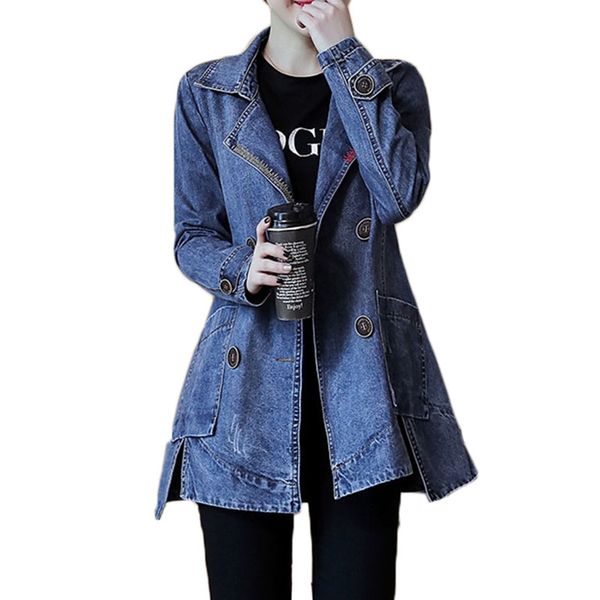 long sleeve denim jacket women autumn winter loose thin wild windbreaker jackets women's korean plus size long jackets coat a342, Black;brown
long sleeve denim jacket women autumn winter loose thin wild windbreaker jackets women's korean plus size long jackets coat a342, Black;brown