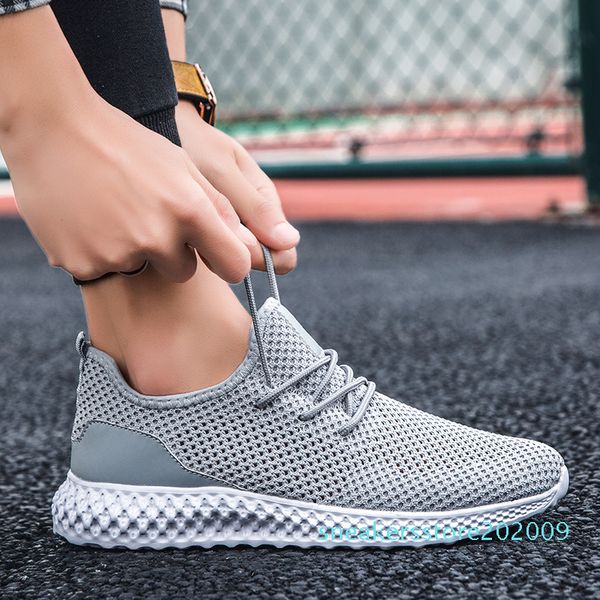 2020 new mesh men sports shoes casual shoes fashion men lightweight comfortable breathable walking s09, Black