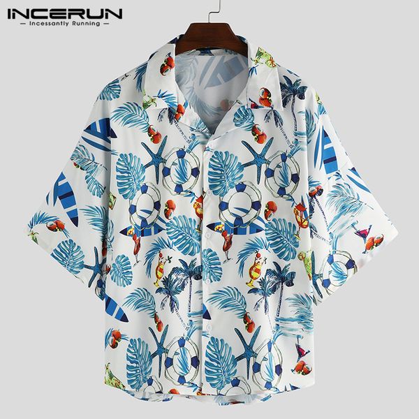incerun printed men hawaiian shirt beach half sleeve 2019 lapel vacation loose blouse fashion streetwear casual shirts men s-3xl, White;black
incerun printed men hawaiian shirt beach half sleeve 2019 lapel vacation loose blouse fashion streetwear casual shirts men s-3xl, White;black