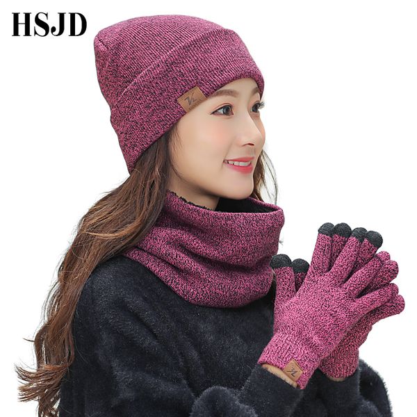 2018 winter knitted hats scarf gloves set men women touch screen glove scarves 3 pieces hat thick skullies beanies female cap
2018 winter knitted hats scarf gloves set men women touch screen glove scarves 3 pieces hat thick skullies beanies female cap