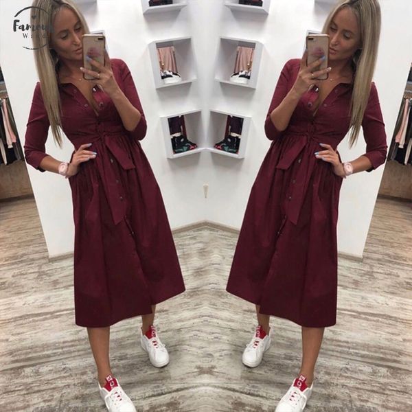 women casual sashes a line party dress twill ladies seven sleeve turn down collar elegant dress autumn fashion solid vintage dress, Black;gray
women casual sashes a line party dress twill ladies seven sleeve turn down collar elegant dress autumn fashion solid vintage dress, Black;gray