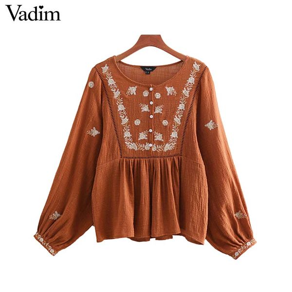 vadim women floral embroidery blouse lantern sleeve hollow out pleated female casual shirts chic vintage blusas lb036, White
vadim women floral embroidery blouse lantern sleeve hollow out pleated female casual shirts chic vintage blusas lb036, White
