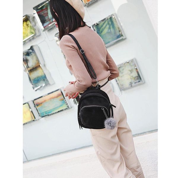 mini fur ball velvet backpack women fashion shoulder solid color backpacks girls travel school bags students shopping mochilas
mini fur ball velvet backpack women fashion shoulder solid color backpacks girls travel school bags students shopping mochilas