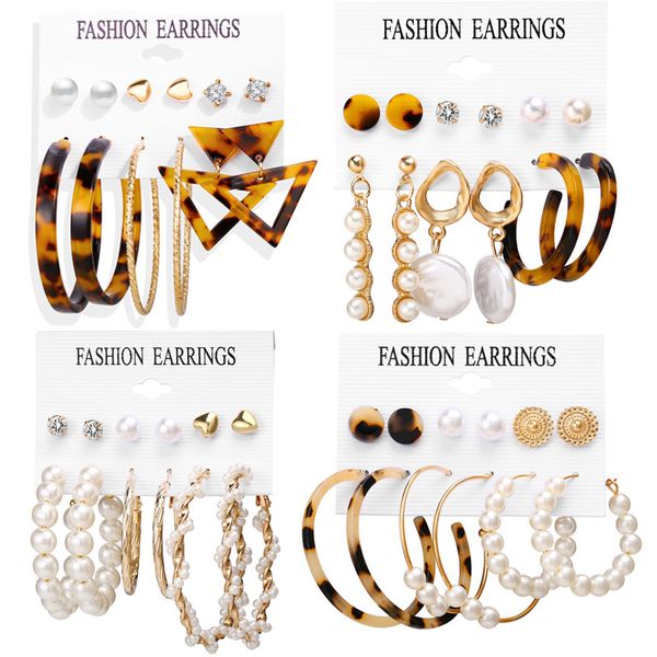 oversized earrings set pearl acrylic dangle drop earrings for women big circle leopard bohemia brincos fashion jewelry 2019 new, Silver
oversized earrings set pearl acrylic dangle drop earrings for women big circle leopard bohemia brincos fashion jewelry 2019 new, Silver