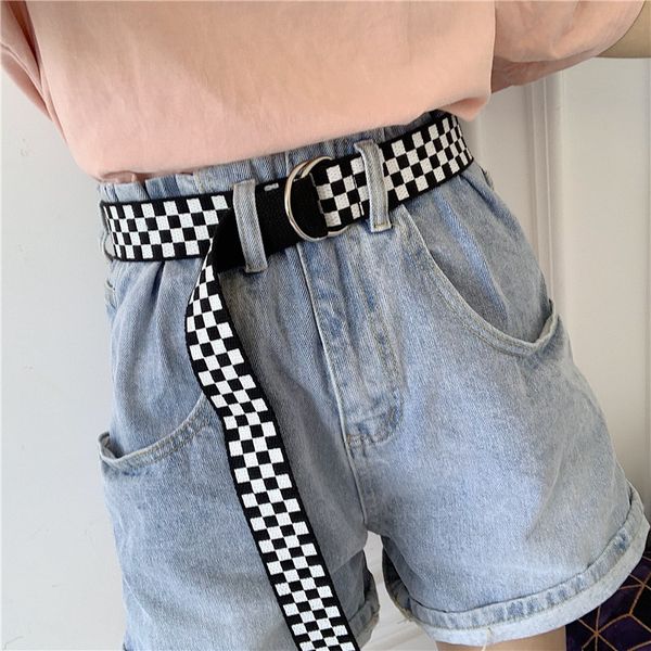 casual checkerboard canvas belt black white plaid d ring double buckle long waist strap student teenager men women jeans belts, Black;brown
casual checkerboard canvas belt black white plaid d ring double buckle long waist strap student teenager men women jeans belts, Black;brown