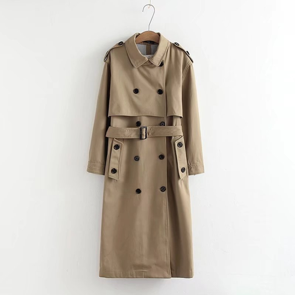 women's trench coats boutique autumn women casual solid color double breasted outwear fashion sashes office coat chic epaulet design l, Tan;black
women's trench coats boutique autumn women casual solid color double breasted outwear fashion sashes office coat chic epaulet design l, Tan;black
