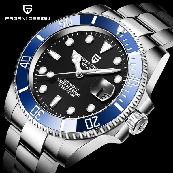 pagani design 2020 men watch luxury automatic mechanical wrist watch men stainless steel 100m waterproof relogio masculino, Slivery;brown
pagani design 2020 men watch luxury automatic mechanical wrist watch men stainless steel 100m waterproof relogio masculino, Slivery;brown