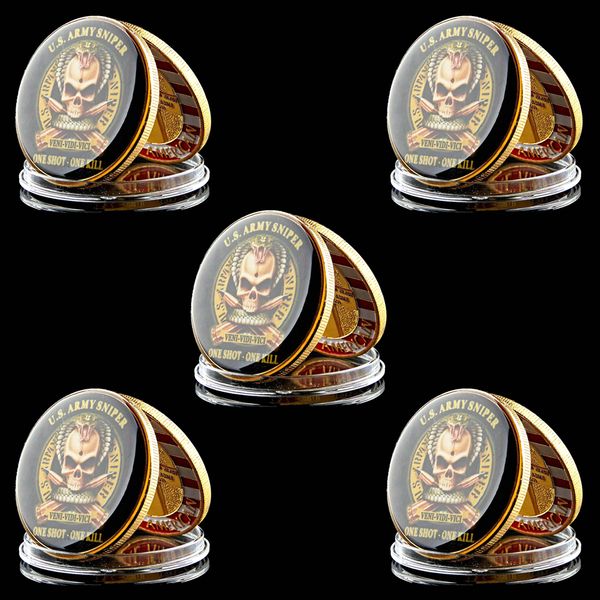 5pcs us army military coin craft sniper hawk core values 1oz gold plated challenge one sone kill coin
5pcs us army military coin craft sniper hawk core values 1oz gold plated challenge one sone kill coin