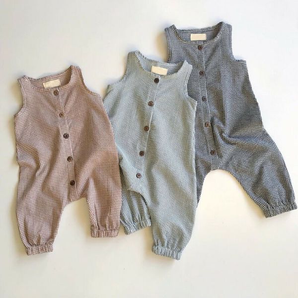 jumpsuits baby summer clothing born girl boy clothes sleeveless plaids romper jumpsuit overall casual outfits, Blue
jumpsuits baby summer clothing born girl boy clothes sleeveless plaids romper jumpsuit overall casual outfits, Blue