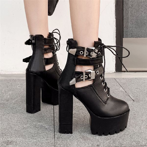 pxelena vintage chunky block high heel platform combat ankle boots women punk gothic buckle strap motorcycle biker shoes spring, Black
pxelena vintage chunky block high heel platform combat ankle boots women punk gothic buckle strap motorcycle biker shoes spring, Black