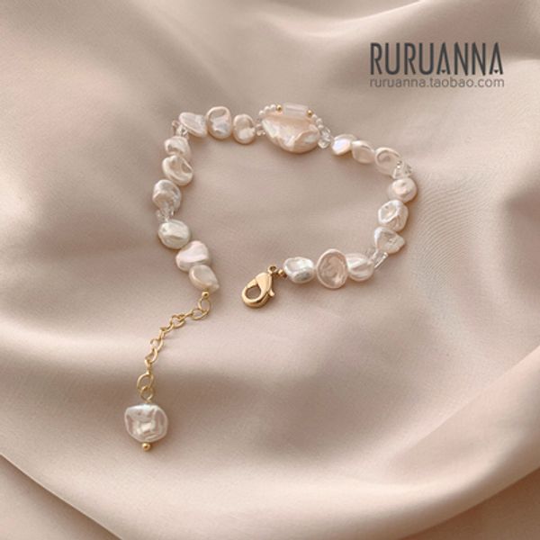 pearl rose gold bracelet cooperation manual pearl freshwater bracelet is gentle and exclusive, Black
pearl rose gold bracelet cooperation manual pearl freshwater bracelet is gentle and exclusive, Black