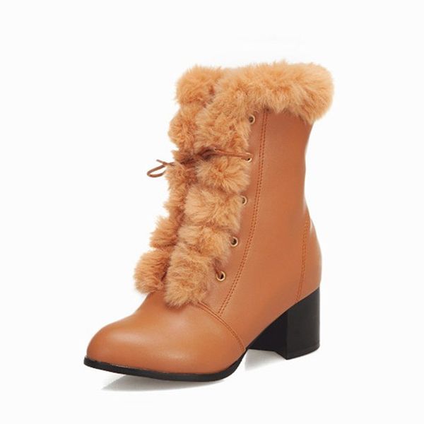 plush white women mid-calf boots winter shoes with fur thick heel women boots winter shoes 2019 big size 33-48, Black
plush white women mid-calf boots winter shoes with fur thick heel women boots winter shoes 2019 big size 33-48, Black