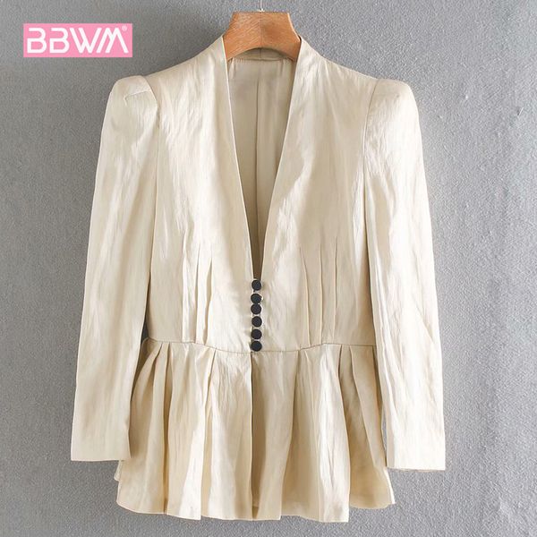 summer 2020 new single-breasted casual women's blazer v-neck party long sleeve stitching female, White;black
summer 2020 new single-breasted casual women's blazer v-neck party long sleeve stitching female, White;black