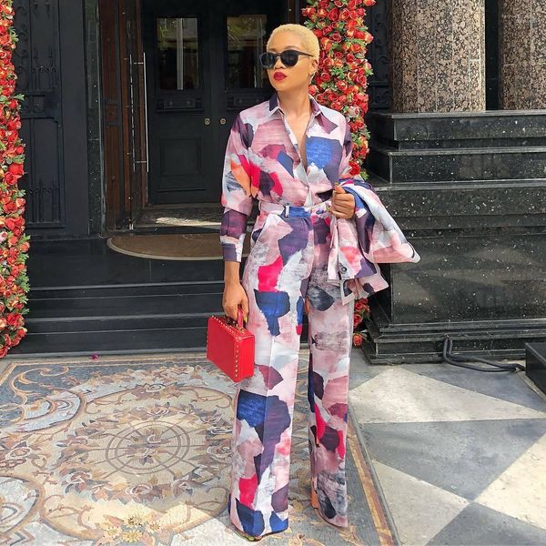 floral print female cltohing fashion style casual apparel womens silm desinger 2pcs tracksuits lapel neck long sleeve pants casual shirts, Gray
floral print female cltohing fashion style casual apparel womens silm desinger 2pcs tracksuits lapel neck long sleeve pants casual shirts, Gray