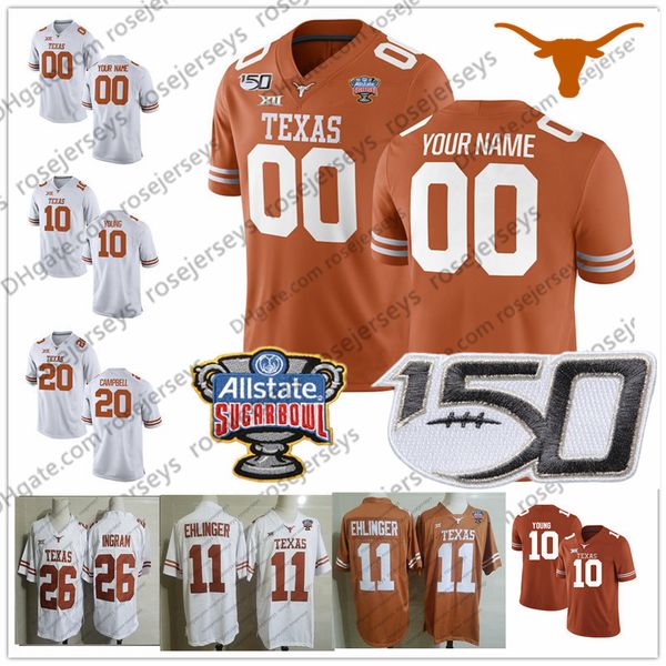custom texas longhorns 2019 football any name number orange white 11 ehlinger 7 sterns 9 collin johnson young sugar bowl ncaa 150th jersey, Black
custom texas longhorns 2019 football any name number orange white 11 ehlinger 7 sterns 9 collin johnson young sugar bowl ncaa 150th jersey, Black