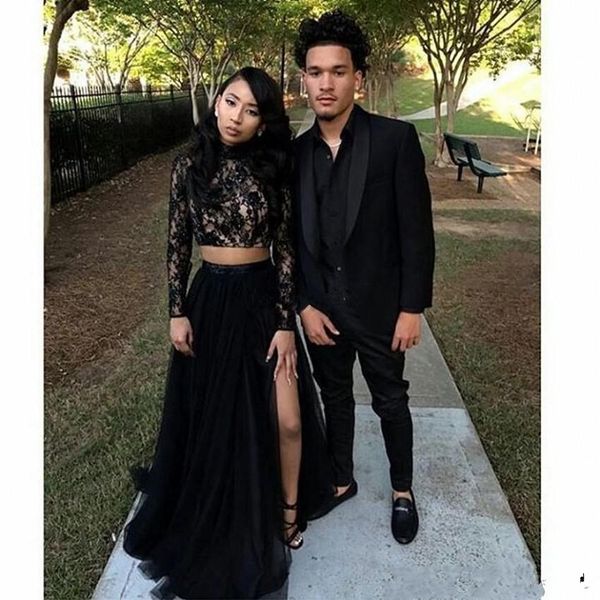prom dresses formal evening dress party pageant gowns african two pieces long sleeve high neck front split black girl vestidos de festa, Black;red
prom dresses formal evening dress party pageant gowns african two pieces long sleeve high neck front split black girl vestidos de festa, Black;red